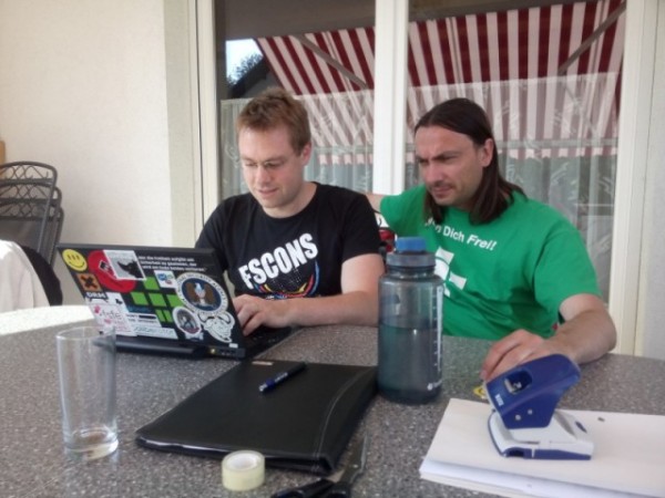 Karsten and Reinhard working together